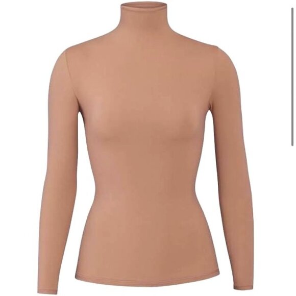 SKIMS Soft Smoothing Seamless Turtleneck NEW Sienna 4X - Picture 1 of 11